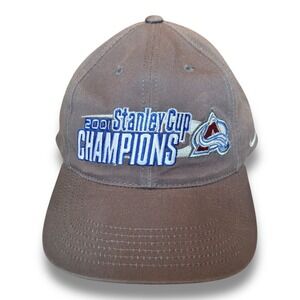 Vintage Colorado Avalanche 2001 Stanley Cup Champs Strapback Sports NHL Hat